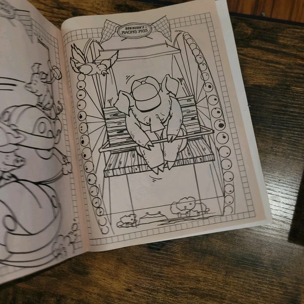 Vintage 1980s Robinson's Racing Pigs‎ Coloring Book Florida State Fair